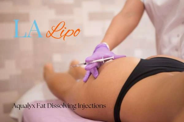Woman having fat dissolving injections Rochdale on thighs
