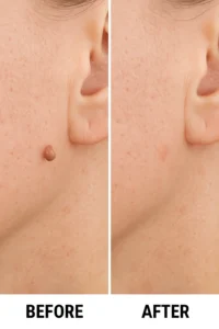Skin tags removal Rochdale before and after
