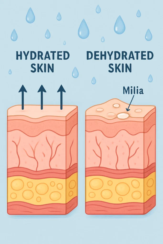 The importance of hydration and milia production Rochdale