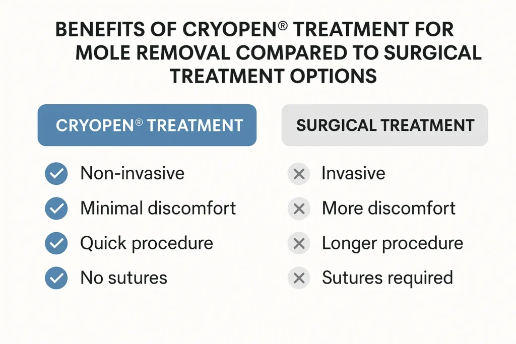 Benefits of facial mole removal Rochdale - call our team today to book a consultation