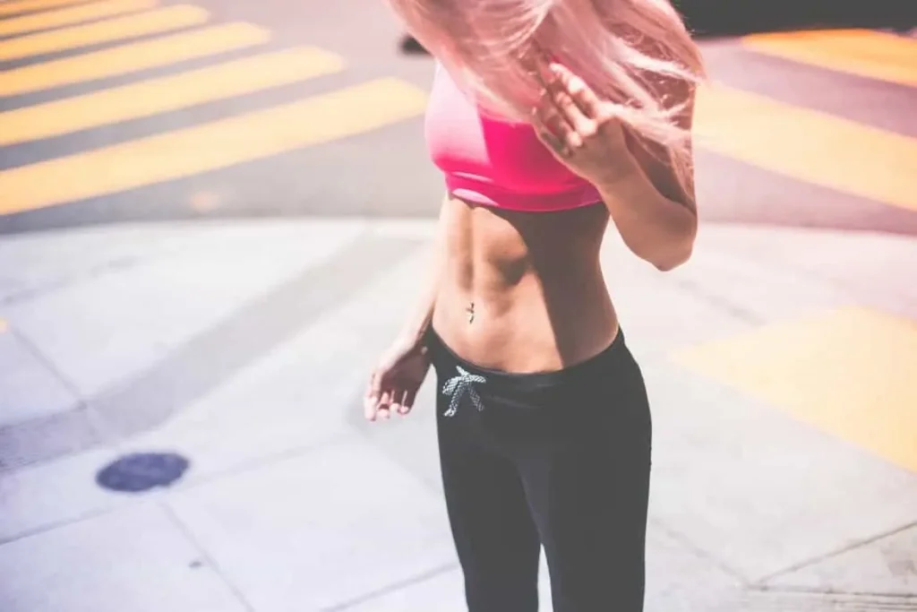 Woman with toned stomach after LA-EMS Body Sculpting Treatment Rochdale