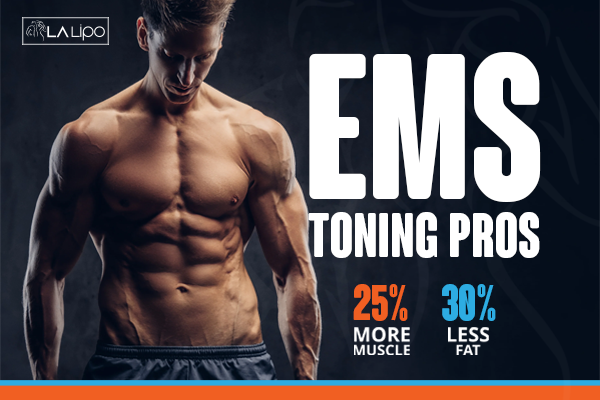 Image of man with sculpted stomach showing the fat loss and muscle gain of LA-EMS Body Sculpting Treatment Rochdale