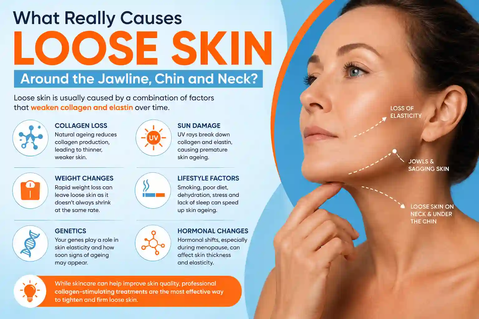 What Really Causes Loose Skin Around the Jawline, Chin and Neck Rochdale?